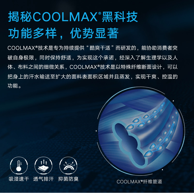 美国 CoolMax 短筒专业速干运动袜 3双 图4