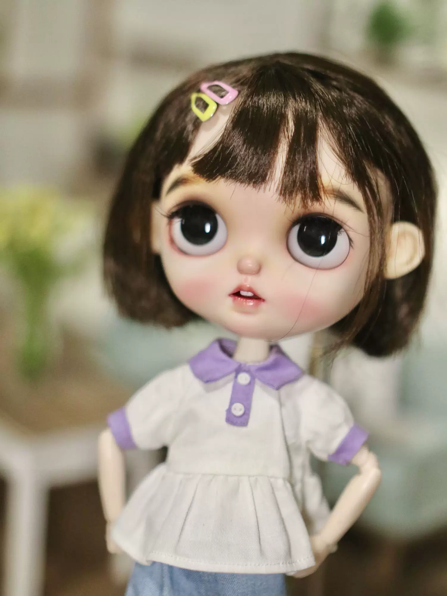 BLYTHE маленькая тканевая OB24 Keer Azone19 суставная кукла одежда лацкан кукольная рубашка