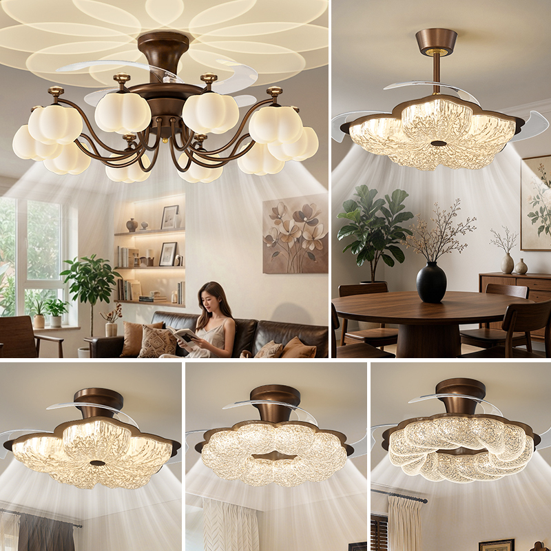 Hp Fan Light for Living Room and Dining Room, French Vintage Style, American Country Retro, Full House Lighting Package Hp Fan Light for Living Room and Dining Room, French Vintage Style, American Country Retro, Full House Lighting Package