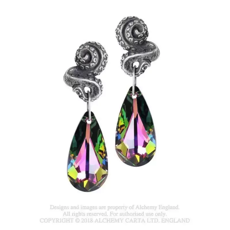 Серьги бренда A Alchemy Gothic Spot Sword Spider Snake Stud Earrings