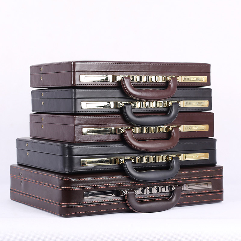 Ultra-thin portable password men's document luggage retro cash box file box computer box multi-function tool instrument box