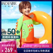 Áo tắm nam Van Dean chia tay Big Boy dài tay Sun Boy Boxer Quái vật nhỏ chủ đề Bộ đồ bơi - Bộ đồ bơi của Kid