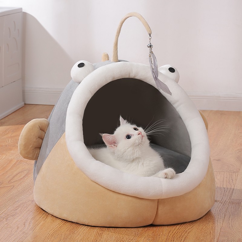 Cat Nest Winter Warm Kitty Half Enclosed All Season Universal House Cowl Cat Villa Teddy Kennel Pet Supplies