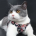 Mèo phong cách Nhật Bản kéo dây đi bộ mèo dây thở mèo chuỗi mèo con chống phá ra buộc dây mèo dây vest loại dây - Cat / Dog hàng ngày Neccessities