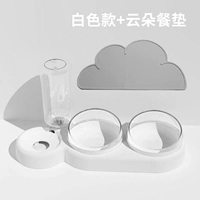 Белые кормушки для чаши+серые подушки для еды [рекомендуется менеджером]