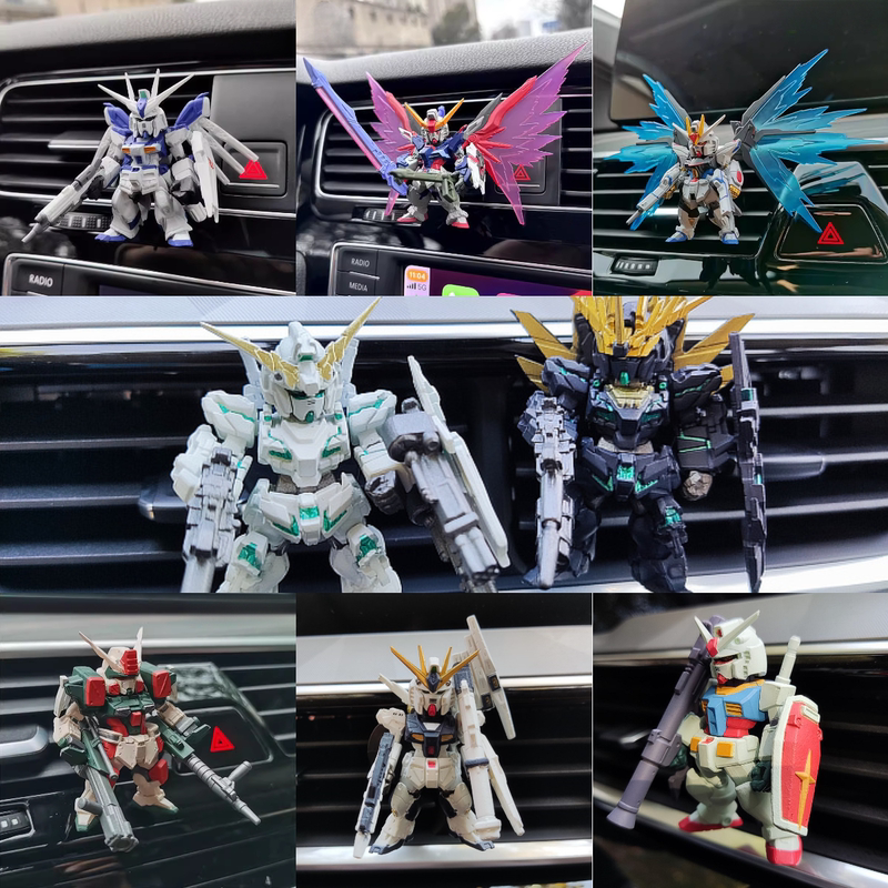 Bandai Genuine Gundam Car Ornament Air Vent Clip Pendant Perfume Gundam Car Fragrance Figurine Decoration Ornament