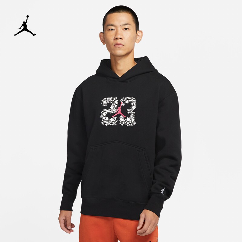 Jordan official Nike Jordan Men's gush cover head casual blouse men and women the same couple American red DJ0220