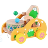 Детская деревянная интеллектуальная игрушка, детские ходунки, игрушечная машина, с медвежатами, раннее развитие, 0-1-2 лет