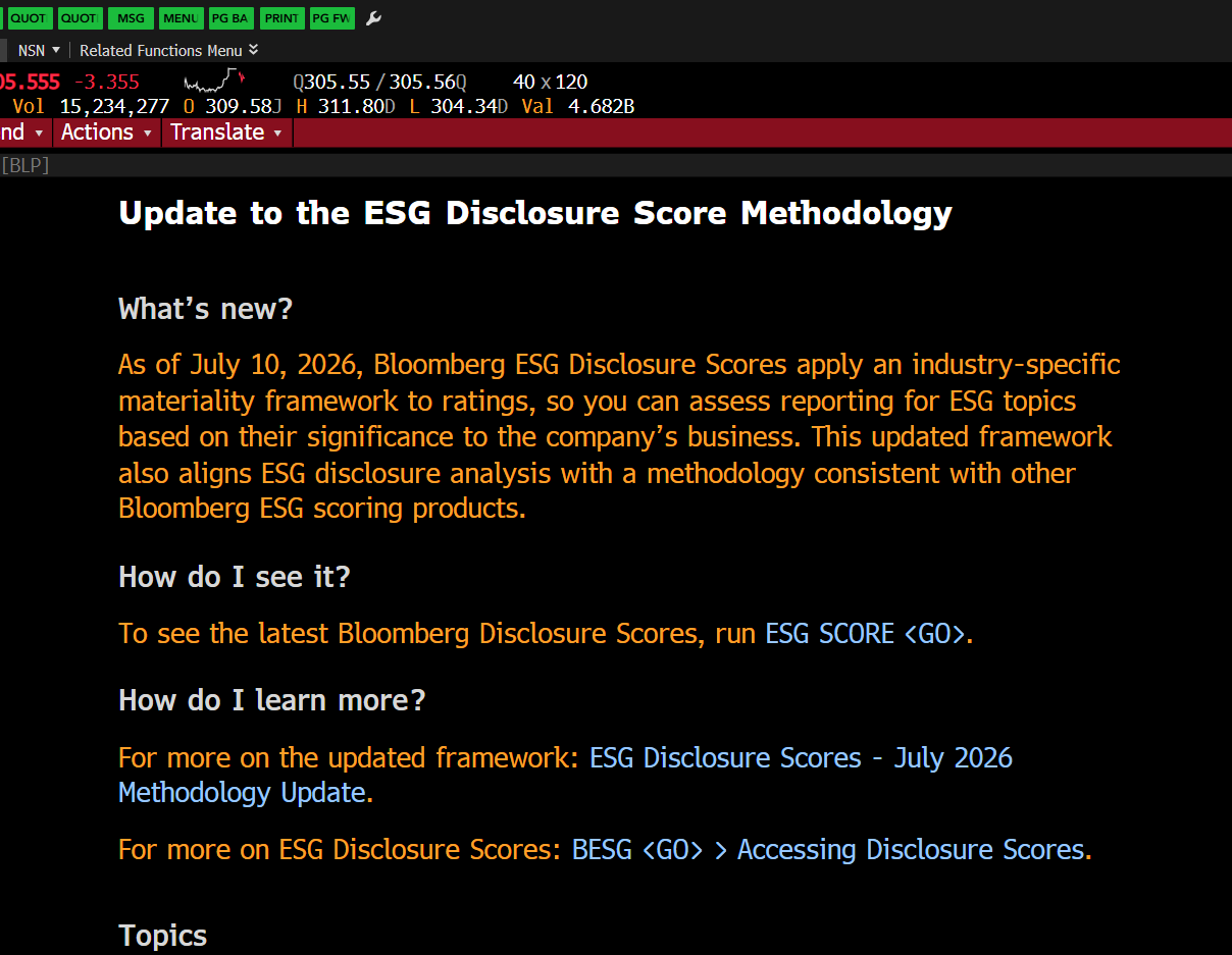Bloomberg Esg Disclosure Score Bloomberg Esg Disclosure Score
