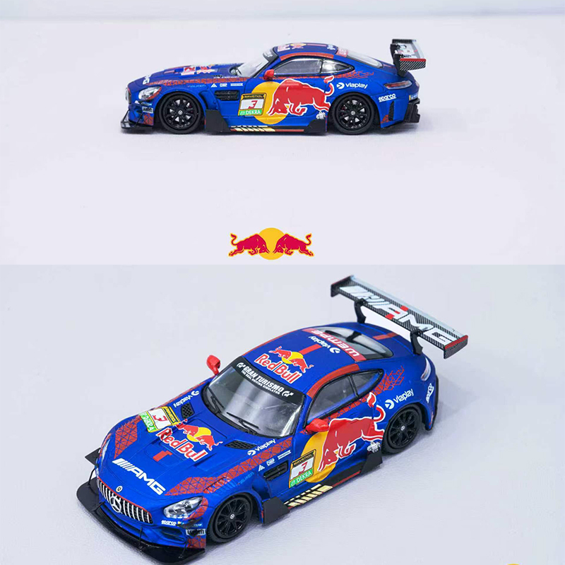 Rm Rhino 1/64 Mercedes-Amg Gt S Modified Red Bull Racing Livery Alloy Car Model