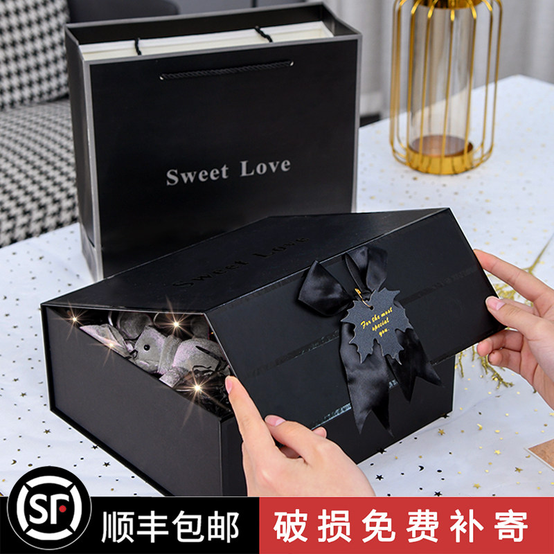 Gift Box Packaging Box Ins Wind Advanced Birthday Gift Box Big Lipstick Red Empto Box Boys' Money Gift Boxes