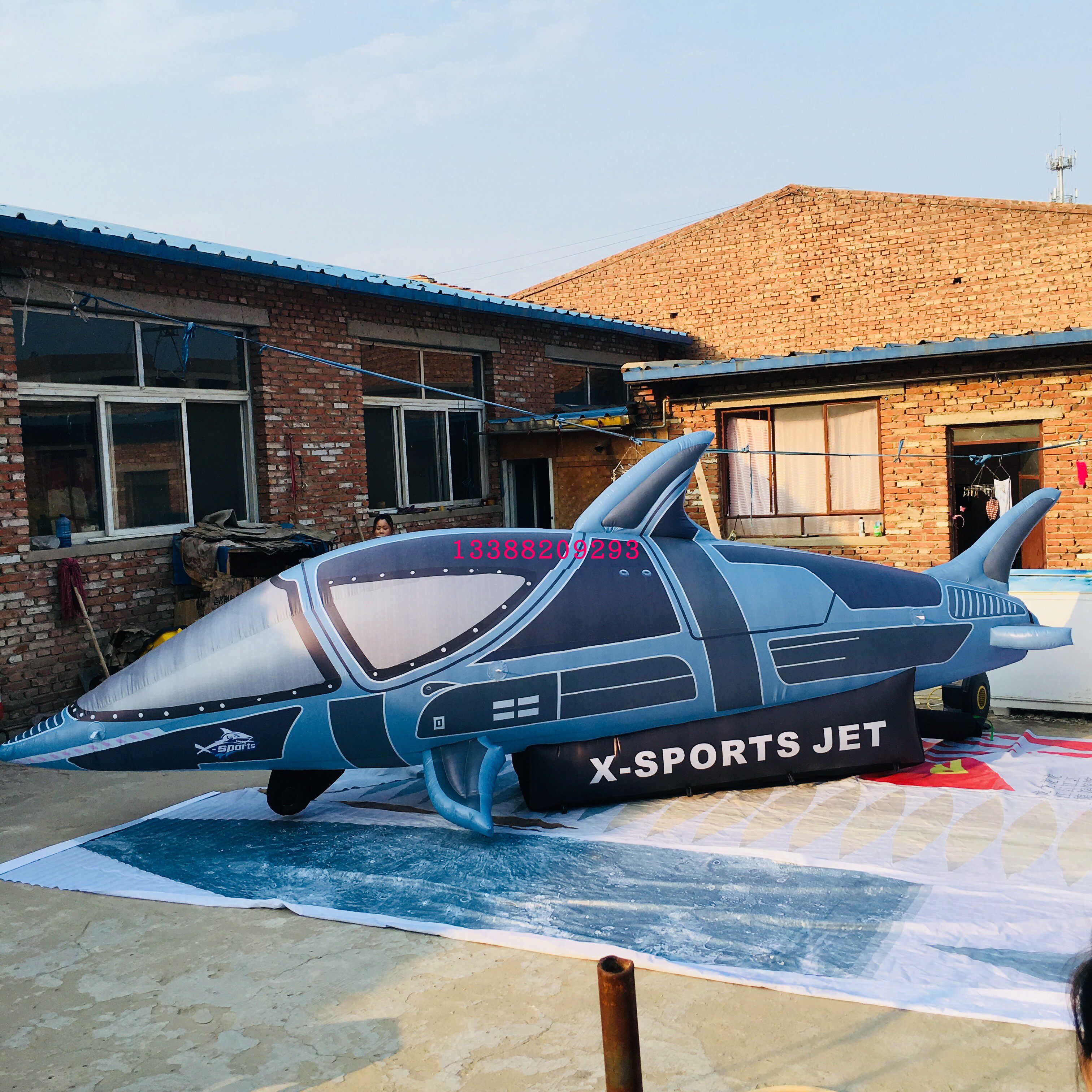 Set to be inflatable cartoon mascot gas model Man Puppet costume doll clothes inflatable clothes Booking Shark Boat Yacht Model