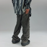 Осенние прямые свободные джинсы, штаны-клёш, штаны, в американском стиле