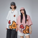 Футболка с короткими рукавами и короткими рукавами в том же стиле Tian Jiarui, мужская тяжелая модная летняя футболка с половиной рукавов, свободный топ с половиной рукавов