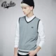 Tide thương hiệu áo len nam vest cotton Anh áo cổ chữ V trẻ trung không tay Hàn Quốc áo len sọc mỏng áo khoác giả vest nam hàn quốc