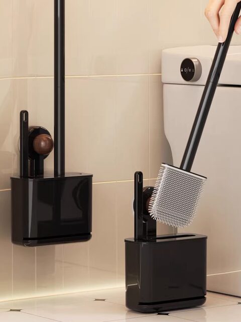 French ZIWOO medieval style suction cup toilet brush household no dead corner wall-mounted bathroom toilet set