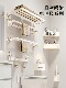 French Ziwoo Milk Silver Towel Rack Suction Cup Bathroom Shelf No-Drill Space Aluminum Storage for Bathroom