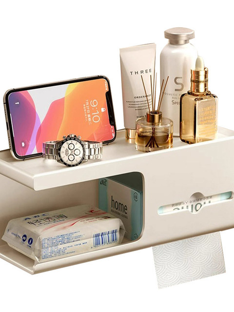 French imported ZIWOO cream style bathroom tissue box wall-mounted punch-free toilet paper tissue box