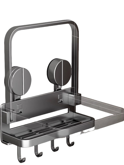 French ZIWOO suction cup basin rack wall-mounted hole-free toilet storage rack bathroom basin storage rack