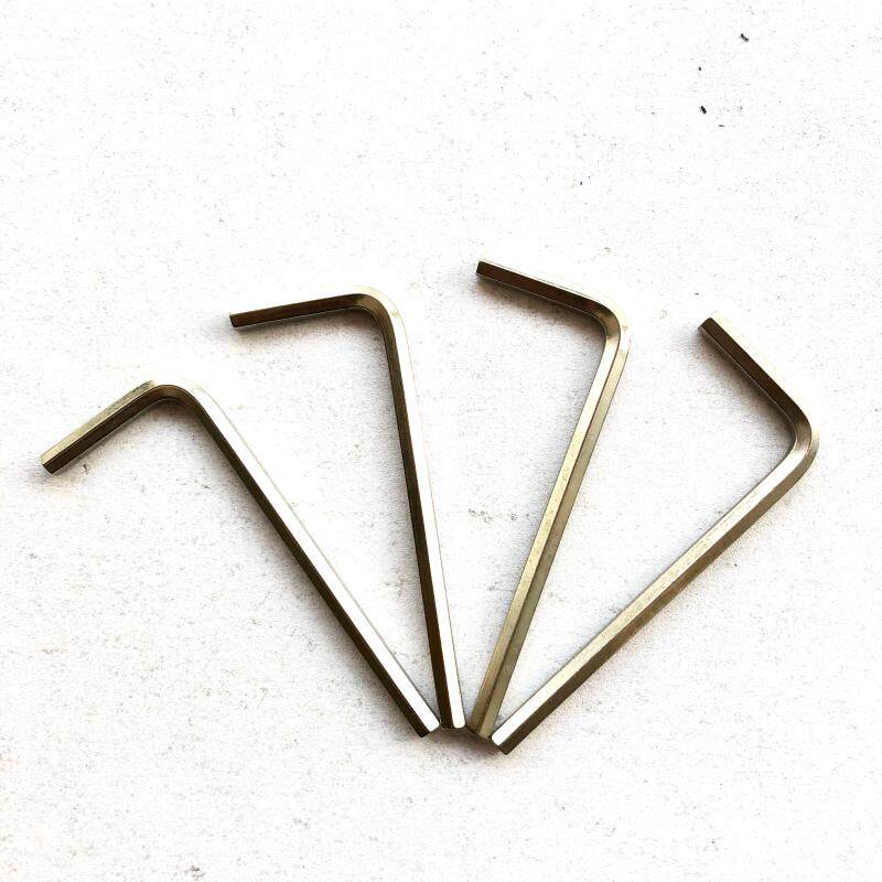 Metric nickel-plated L-shaped single 4MM Allen wrench alloy steel hardening and lengthening professional tools for speed skating shoes