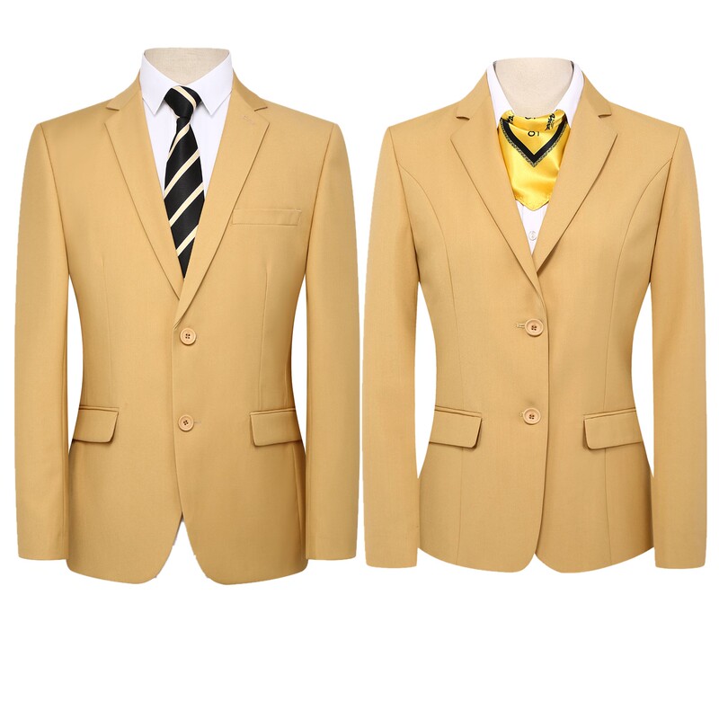 21St Century Real Estate Suits for Men and Women, Golden Yellow Suit Jackets, Real Estate Work Uniforms, Work Clothes