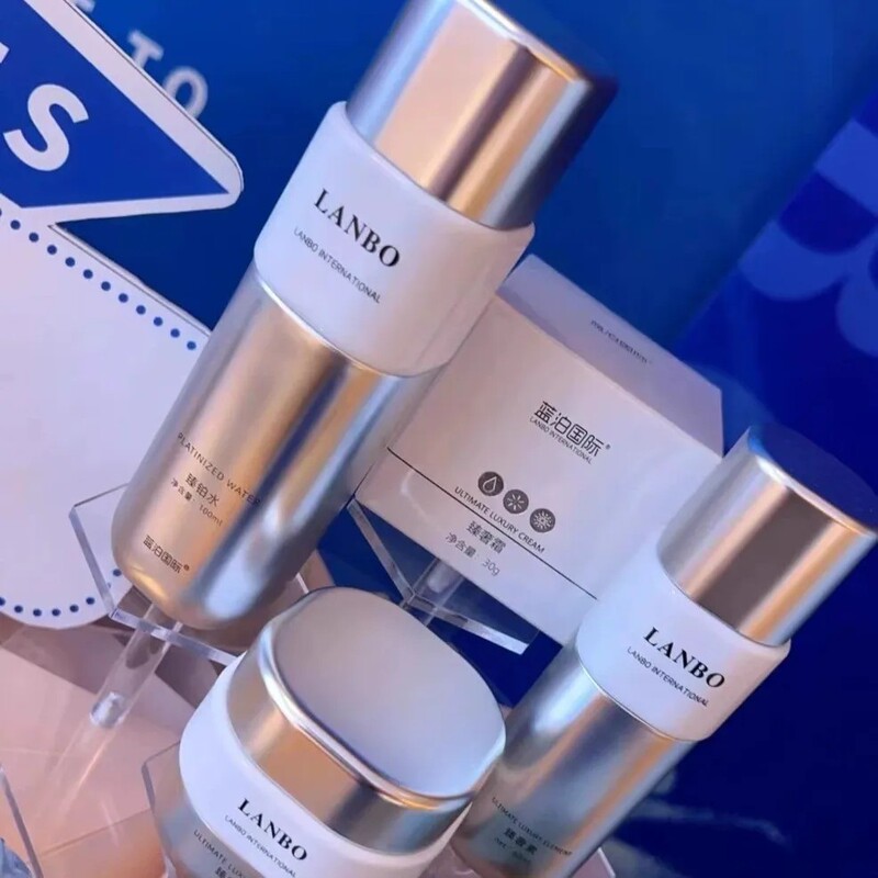 Bluepo International Platinum Water, Bluepo International Luxury Essence, Bluepo International Luxury Cream, the Same Genuine Product Used in Beauty Salons