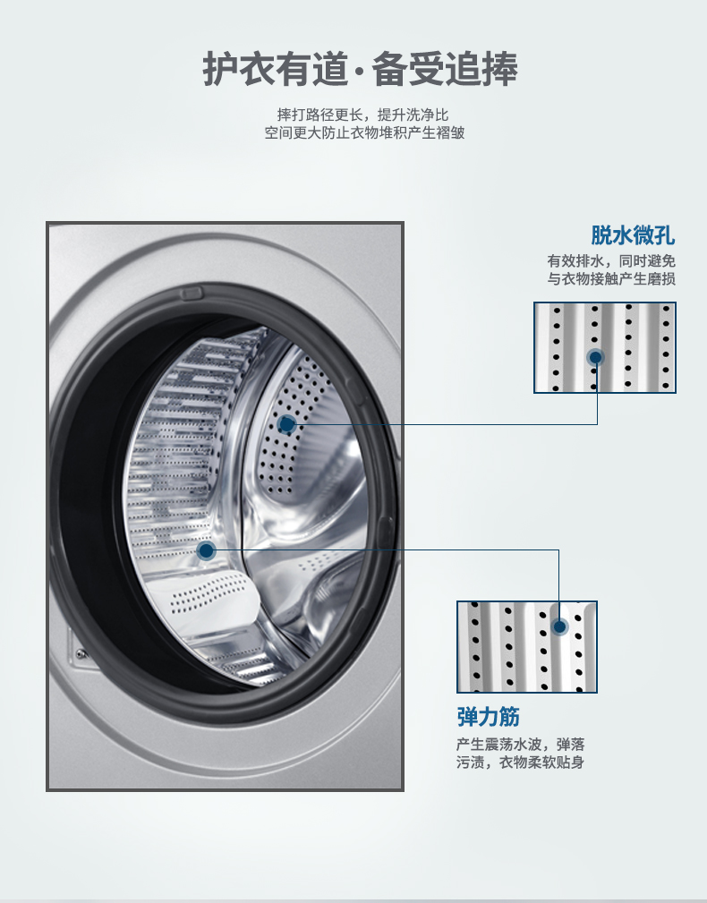 máy giặt panasonic 8kg Haier / Haier G8071812S Máy giặt trống tự động 8kg kg công suất lớn thông minh máy giặt doux
