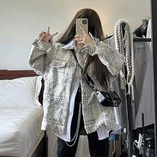 Осенняя куртка, лонгслив, в американском стиле, воротник поло, в стиле Шанель