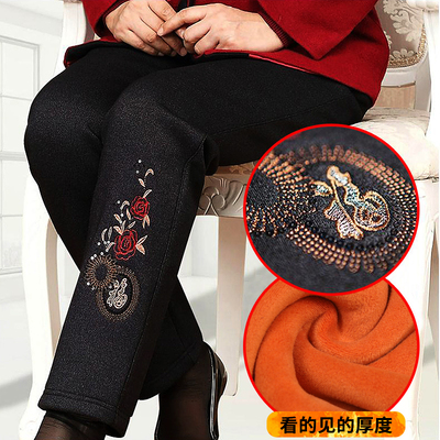 【妈妈装】秋冬外穿棉裤加绒加厚女