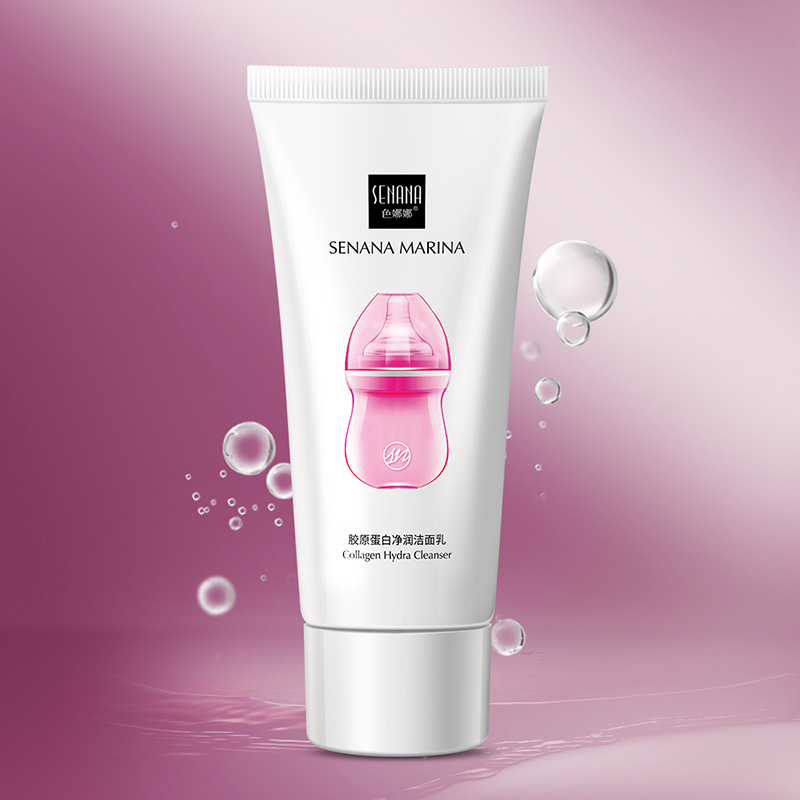 Color Nana Collagen Net Moisturizing facial cream 60g Wholesale female deep cleaning clear and refreshing control Oil moisturizing wash-face milk