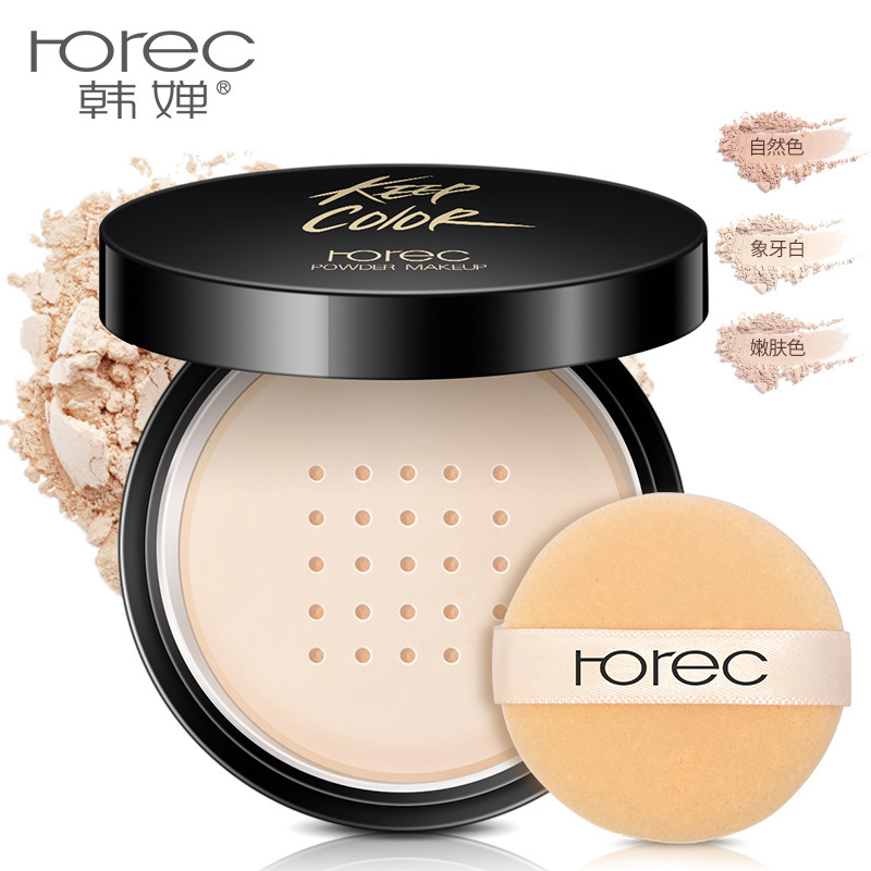 Han chan snow silk soft makeup powder 15g waterproof durable concealer good night powder puff brighten white oil control brighten skin tone