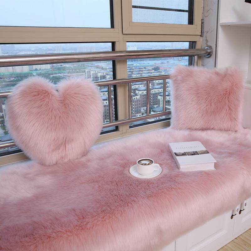 Plush bay window mat balcony mat ins style carpet light luxury blanket mat bedroom tatami cushion can be cut and customized