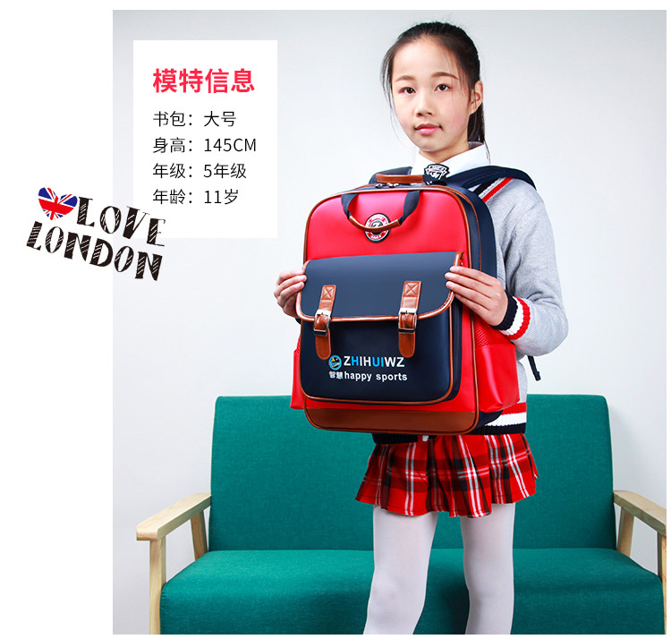 Trường tiểu học túi nữ ba lô nam LOGO tùy chỉnh 1-3-6 lớp chống thấm PU giảm nhẹ túi - Túi bé / Ba lô / Hành lý balo cho bé gái tiểu học