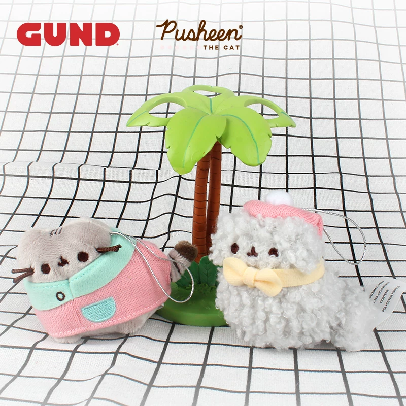 Плюшевая слепая коробка (GUND) Pusheen зимняя серия — маленькая коллекционная, армейский зелёный вариант