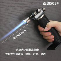 100 Honest HONEST Spray Fire Gun Lighter Windproof Straight Flush Blue Flame Inflated Spray Gun Outdoor Barbecue Ignitor