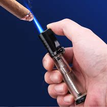 Baicheng outdoor portable lighter inflatable transparent atmosphere box pen type high temperature small spray gun windproof moxibustion igniter