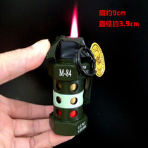 Ultra Cool Small Desktop Creative Lighter Collection Inflatable Windproof Hand Thunder Model Army Green Retro Styling Classic M84