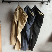 Quần cotton nặng độn dụng cụ giản dị Quần Mỹ retro cũ nhỏ chân thẳng quần chino Ami baggy nam