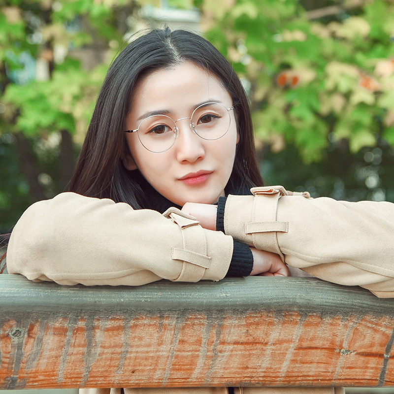 Ultra Light Pure Titanium Nearsightedness Glasses Woman's Little Red Book Identical Retro Art White Vegan White Vegan accessories Degrees Eye Frames-Taobao