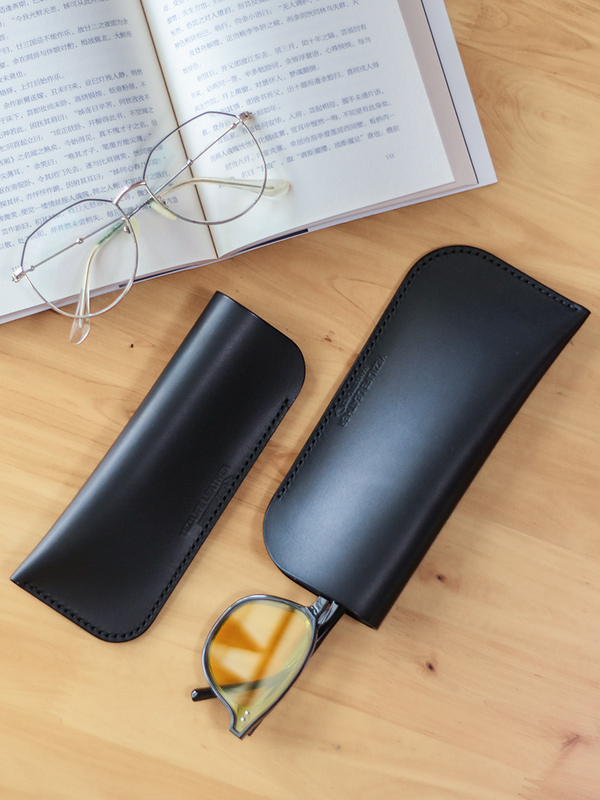 Genuine First-Layer Cowhide Leather High-End Glasses Case for Men and Women, Myopia Glasses, Sunglasses, Sunglasses Bag, Portable Storage Glasses Case