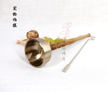Taiwans high-quality sandalwood handle long-handled pure copper chime medium alloy chime