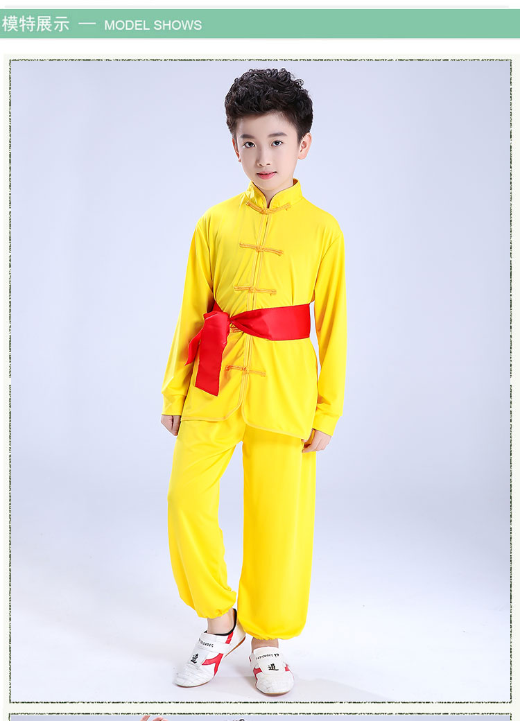 Trang phục võ thuật cho trẻ em, thanh niên, quần áo tập thể dục Tai Chi, học sinh tiểu học và trung học cơ sở, trang phục biểu diễn Kung Fu Trung Quốc váy đầm trẻ em 13 tuổi