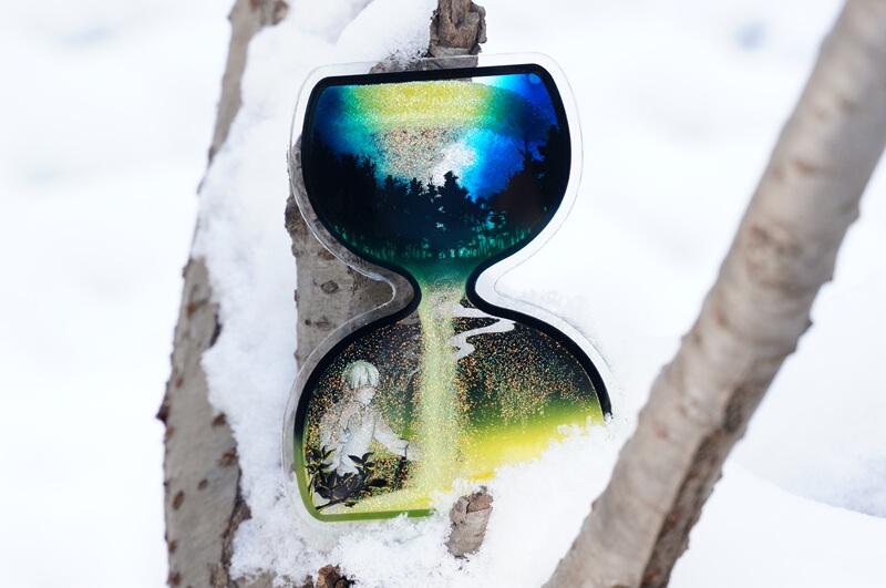 [in Stock] Insect Master Fan-Made Acrylic Luminous Liquid Sand Hourglass, the Light Falls