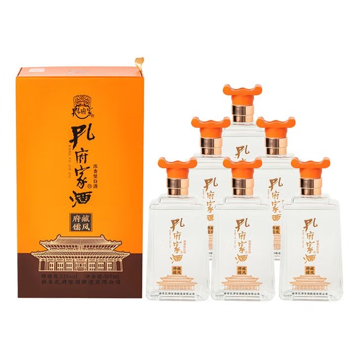 曲阜发货孔府家府藏儒风52度500mlx6瓶高度白酒浓香型酒评价- 淘宝网