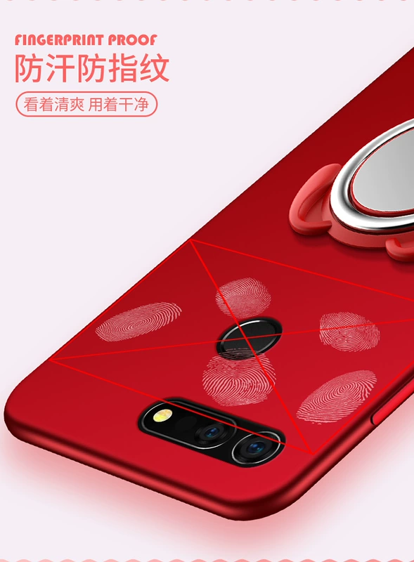 Ốp lưng điện thoại di động Huawei vinh V20 PCT-AL10 có vỏ sắt danh dự vòng khóa V20 vỏ bảo vệ pctal10 danh dự V2O xe nam châm đá từ tính silicon mềm bìa - Nhẫn