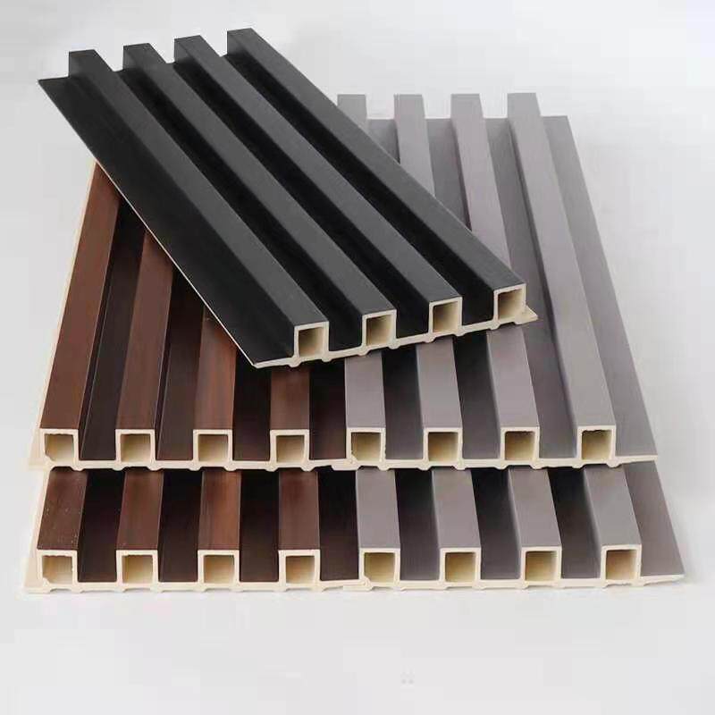 Ecological Wood Grilles High Groove Great Wall Board Solid Wood Vertical Stripes Background Wall Decorative Wall Board Suspended Ceiling Solid Wood Plastic Plate