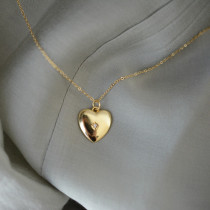 S925 silver Korean Korean fashion temperament Golden Heart-Shaped Love star diamond personality necklace necklace female sweater chain