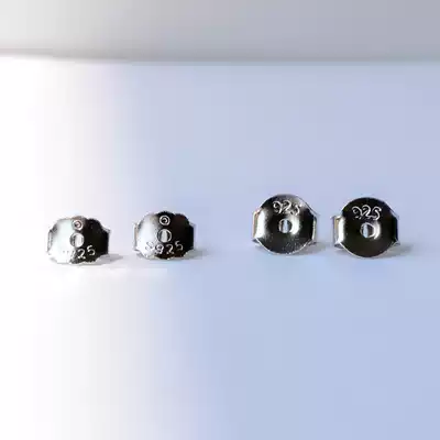 S925 sterling silver jewelry thickened platinum-plated ear Wall ear block large and small ear block