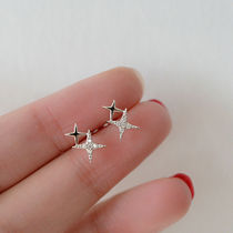 925 Sterling Silver Meteor earrings Korean diamond-studded star earrings small and exquisite earrings for women hypoallergenic