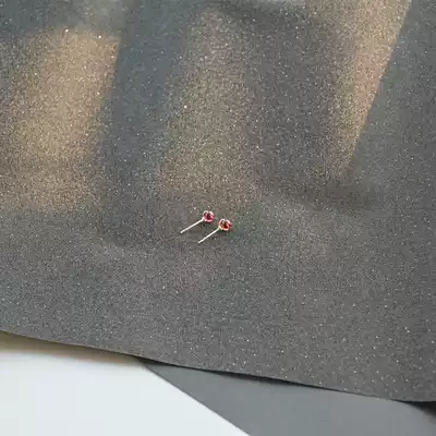 The owner recommends small Garnet original handmade small earring S990 sterling silver winding small ear needle ear bone nail
